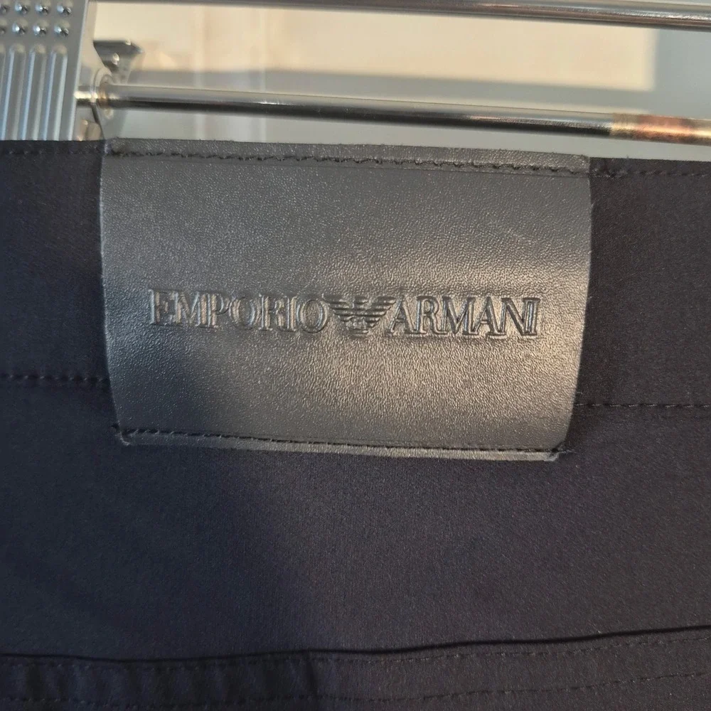Emporio Armani Mens Navy Blue Five Pocket‎ Trousers Pants Size 38 Straight Leg